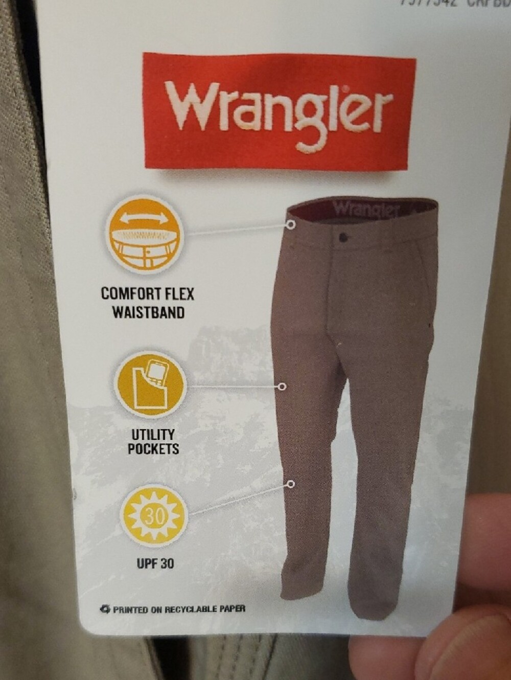 Wrangler Straight Fit Casual Khaki Utility Pants 38 X 32 - Picture 2 of 13